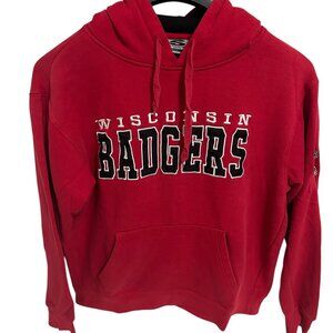 Wisconsin Badgers Hooded Sweatshirt Stadium Athletics Size Large Red